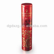 Custom red wine  tin  box