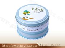 Custom  metal  round gift packing clear cookie tin box