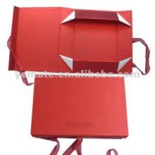 2012 red color foldable paper champagne glass gift box with handle, wine glass cardboard gift boxes