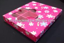 12 PCS packing  chocolate   box  with transparent  window 