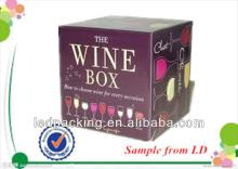 Wholesales red wine packaging corrugated carton box in Shanghai