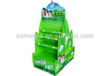 Cardboard showroom pallet display,retail chewing gum display shelf for supermarket