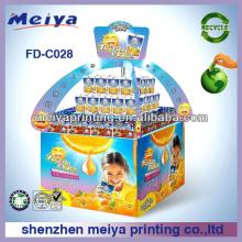 cardboard counter  display  for candy/chocolate/chewing gum,food floor standing rack