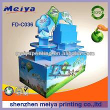 Hpt selling cardboard counter display for candy/chocolate/chewing gum,food floor standing rack