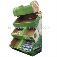 POP/POS stackable cardboard counter display for candy/chocolate/chewing gum,food floor standing rack