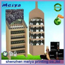 red wine shipper display floor stand cardboard small pallet display