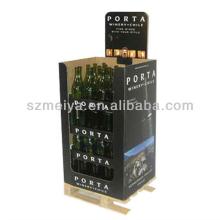 corrugated red wine alcohol beverage display pallet pdq trays display cardboard store display