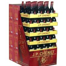 Supermarket equipment cardboard red wine standee,supermarke cardboard pallet display standee for hea