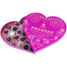 typical heart-shape cardboard packaging box for chocolate
