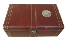 Vintage Champagne wine box leather