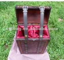 The crocodile grain double branches red wine box