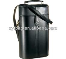 OEM artificial  leather  red wine box with factory price