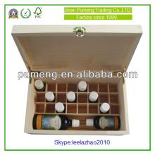 Cusomized engraved wooden tea box with lock and key