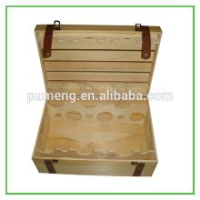 Practical solid red wine bottle wooden crates