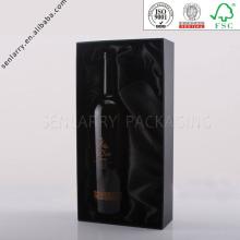 hot selling  eco -friendly silk lined 750ml bottle wine  box  for red wine bottle and wine gift packagin