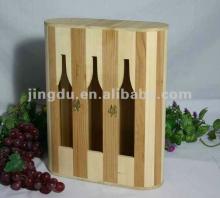 Personalized 3 bottle wooden wine box