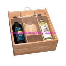2014 Pine wooden red wine case for 2 bottles YIXIN357