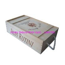 2014 Pine wooden red wine case for 2 bottles YIXIN358