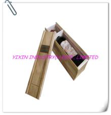 Handmade Wooden Red Wine Box with Handle for Sale YIXING1116