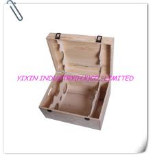 2014 cheap pine  wooden  red  wine   case  for 6 bottles YIXING1066