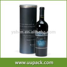 tinplate cover tube cardboard cylinder packaging box for red wine