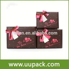 custom design luxury red wine cute paper box