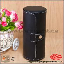 Cylindrical magnetic closure cardboard champagne bottle gift box