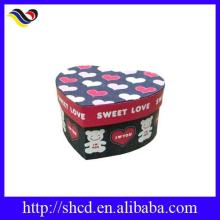 high quality colorful printing heart shape paper gift box