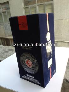Luxury Recycled Custom Red Wine Paper Packaging Box With Velvet