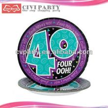 Christmas party plate,Friendly Round  Paper  Plate chewing gum  wrapping   paper 