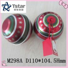 cute chocolate box;fancy round chocolate box; ball shape tin box