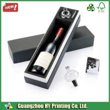 Black cardboard champagne packaging box