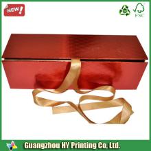 Red wine glass storage boxes with ribbon