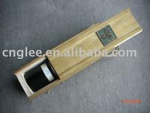 pine red wine wood box