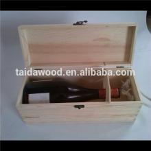 2014 hot sale Mongolian Scotch Pine Wooden Red Wine Box