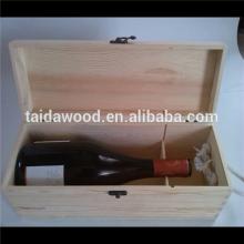 2014 hot sale Mongolian Scotch Pine Wooden Red Wine Box for Package