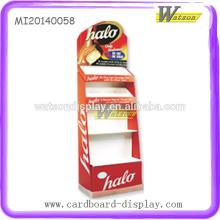 2014 New Design POP Promotional Red Cardboard Display Stand For Chocolate Bar