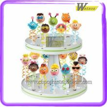Two Tiers Round Cardboard POP Display Stand For Lollipop /Factory Manufacturer Cartoon Tree Stands
