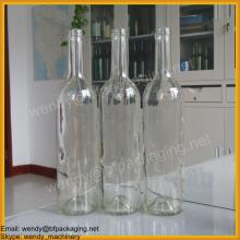 Custom 750ml transparent bordeaux wine bottles