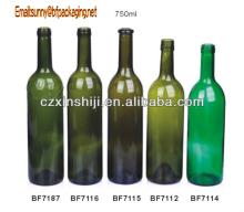 750ml hot sale fashion design glass red wine bottle