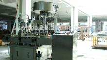 automatic 2in1 iron cap glass bottle  honey   filling   machine 