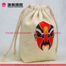 classical Peking Opera mask jute tea bag