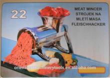 Hot tinned Cast iron Handle operating meat mincer