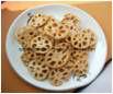 Dehydrated lotus root cube