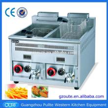 2014 Hot  Sale  New Counter Top  Potato  Chips Making Machine Frying Machine Double Tank With Two Basket