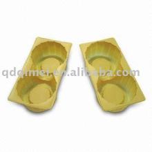 Egg Tart Tray degradable,disposable,blister,non-toxic,no-harm,available,yellow,practical,substantial