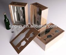 Luxury red wine wooden box