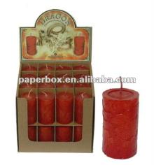 custom design candle dragon votive red cinnamon kraft display box with dividers