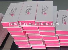 black glossy eyelash box package magnet closure box with stamp logos