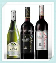 Shinny design red wine label sticker printing company